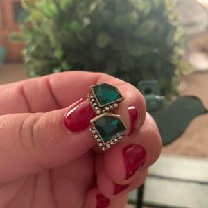 Chloe + Isabel emerald with gold tone earrings